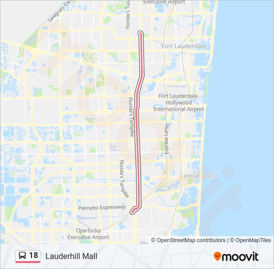 18 bus Line Map