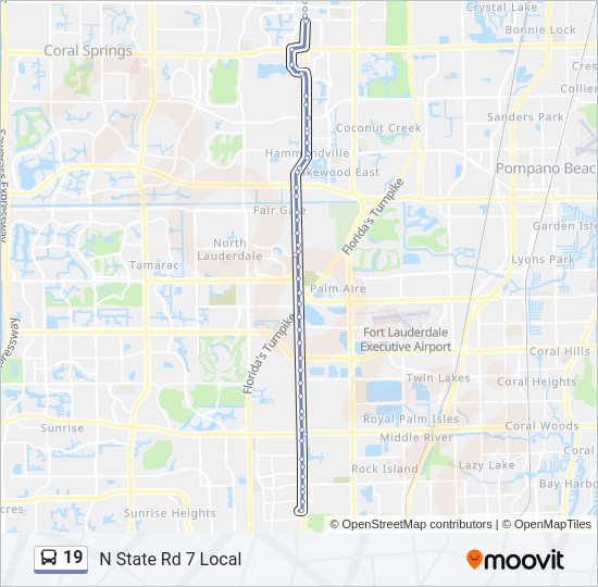 19 Bus Line Map