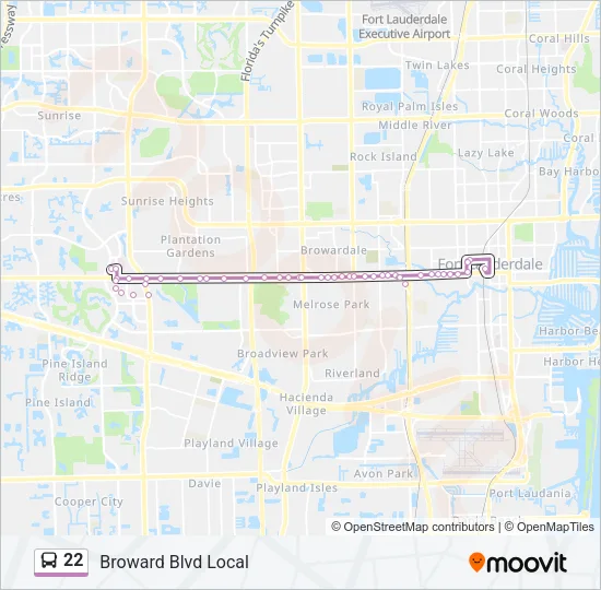 22 Bus Line Map