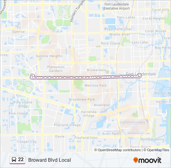 22 Bus Line Map