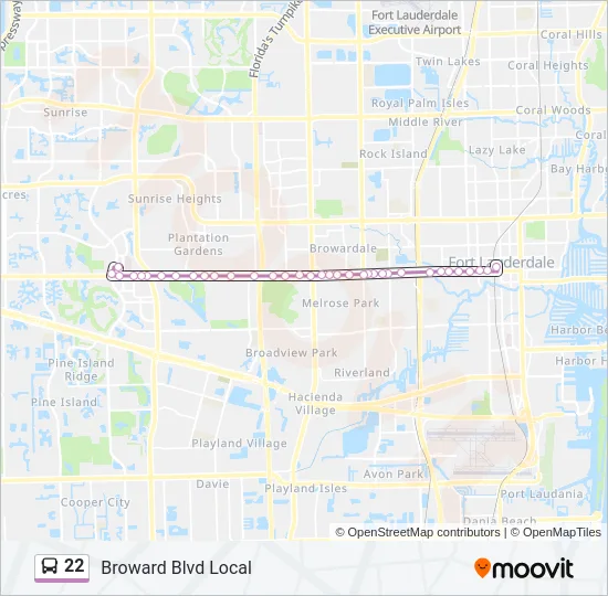 22 Bus Line Map