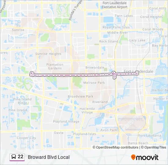 22 Bus Line Map