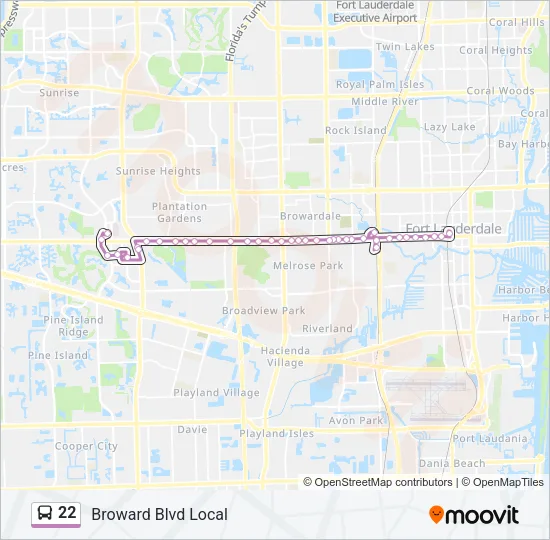 22 Bus Line Map