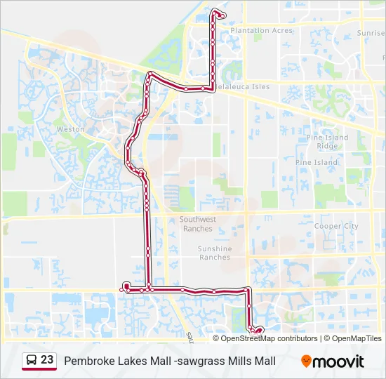 23 Bus Line Map