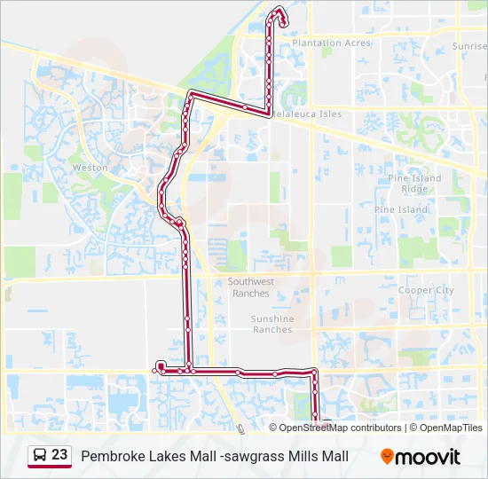 23 Bus Line Map