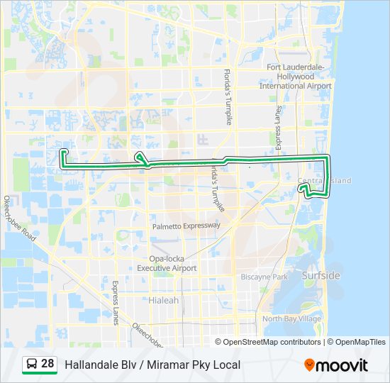 28 Bus Line Map