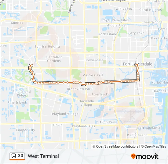 30 Bus Line Map
