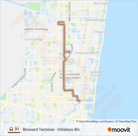 31 Bus Line Map