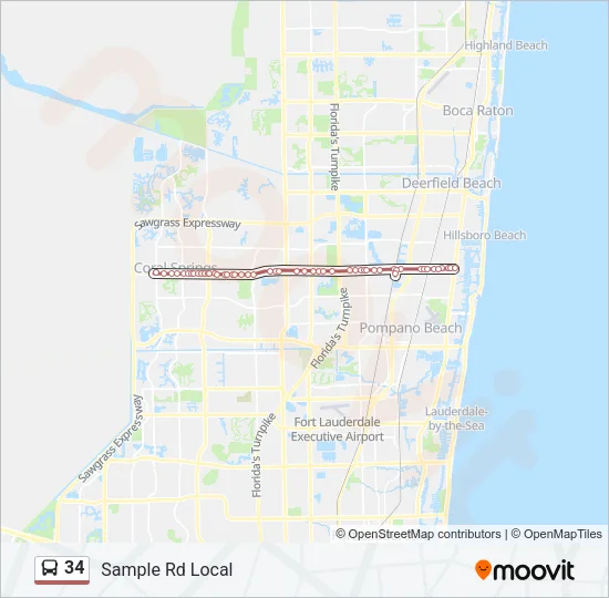 34 Bus Line Map