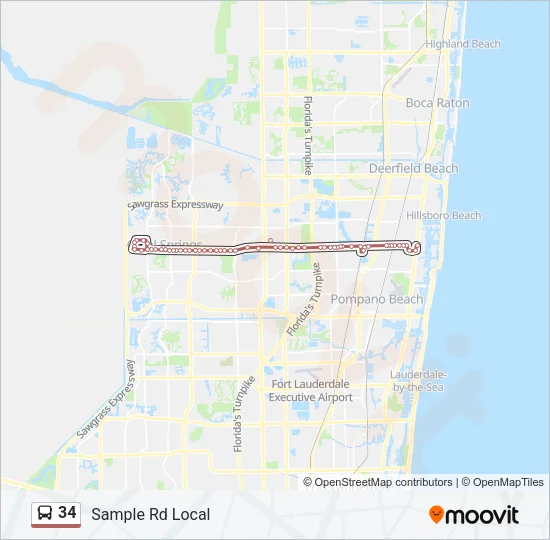 34 Bus Line Map
