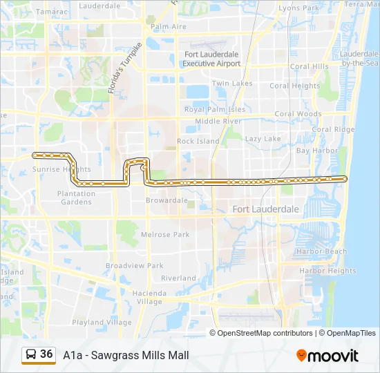 36 Bus Line Map