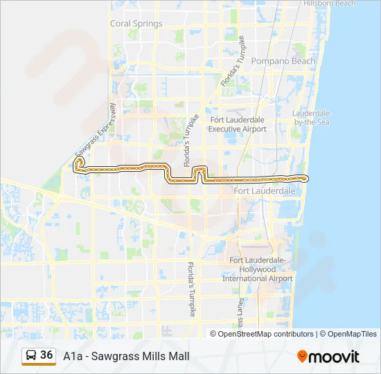 36 Bus Line Map