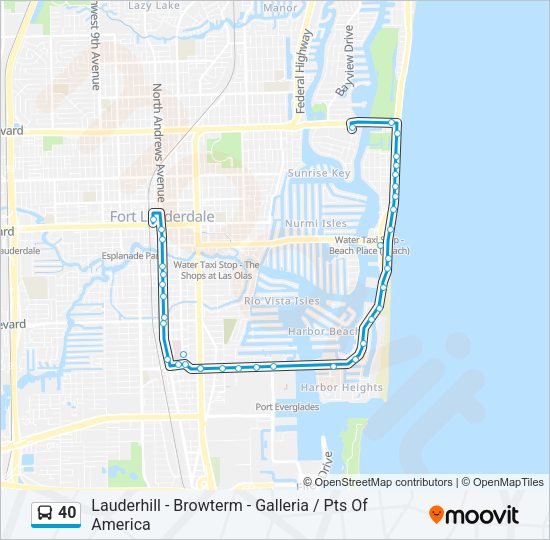 40 Bus Line Map