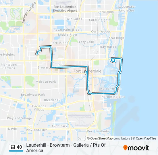 40 Bus Line Map