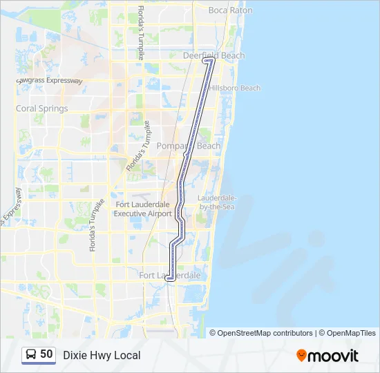 50 Bus Line Map