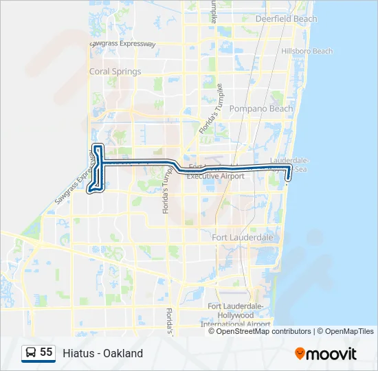 55 Bus Line Map