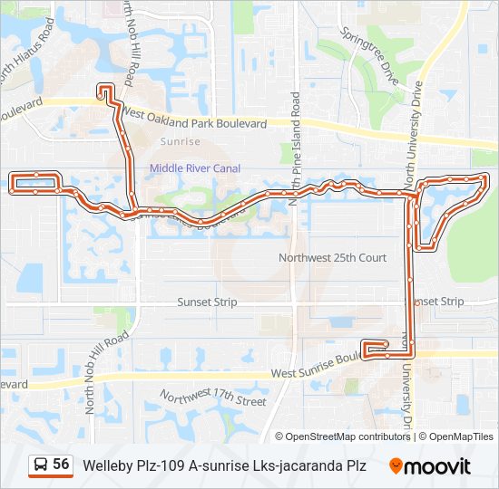 56 Bus Line Map