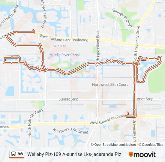 56 Bus Line Map