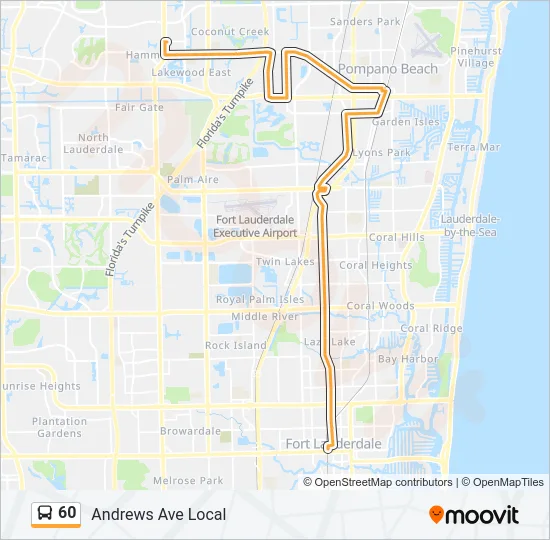 60 Bus Line Map
