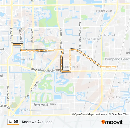60 Bus Line Map