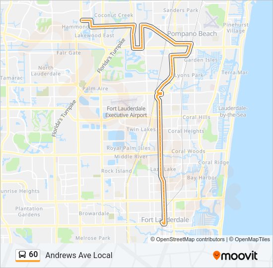 60 Bus Line Map