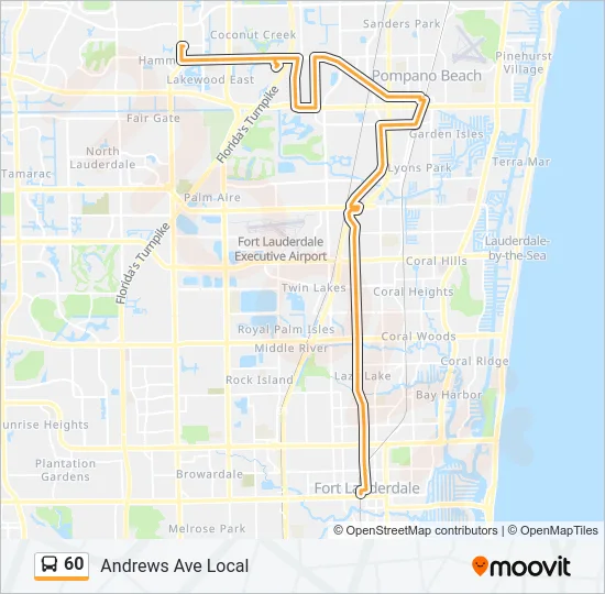 60 Bus Line Map