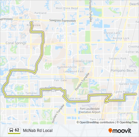 Mapa de 62 de autobús