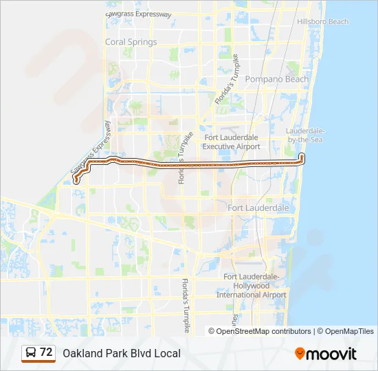 72 Bus Line Map