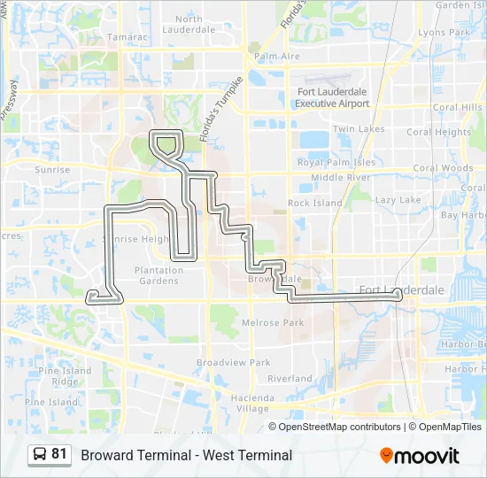 81 Bus Line Map