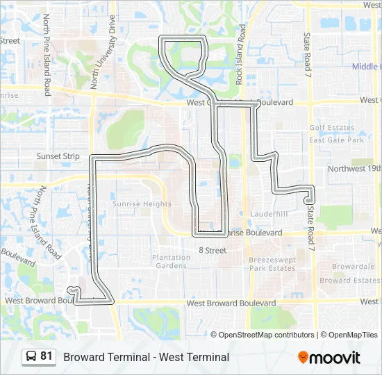 81 Bus Line Map