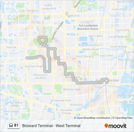 81 Bus Line Map