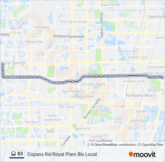 83 Bus Line Map