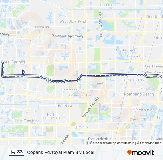 83 Bus Line Map