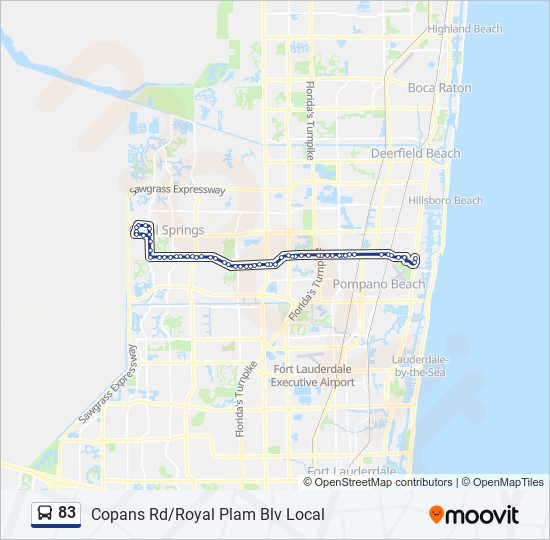 Mapa de 83 de autobús