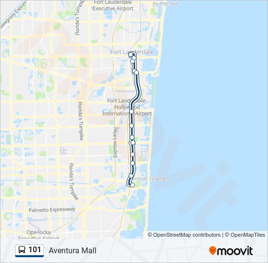 Mapa de 101 de autobús