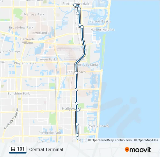 101 Bus Line Map