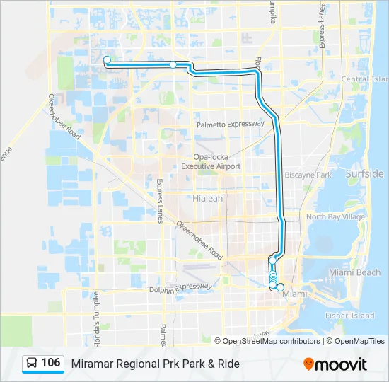 106 Bus Line Map