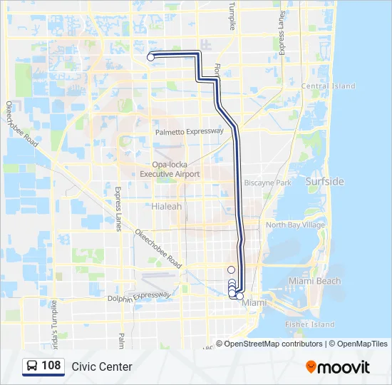 108 Bus Line Map