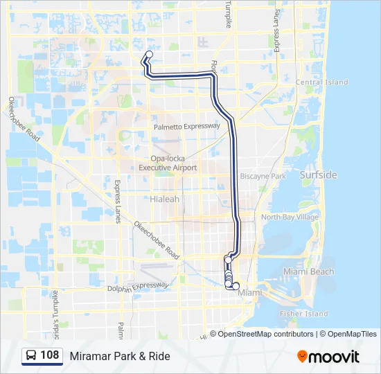 108 Bus Line Map