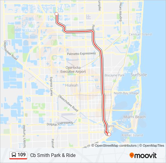 Mapa de 109 de autobús