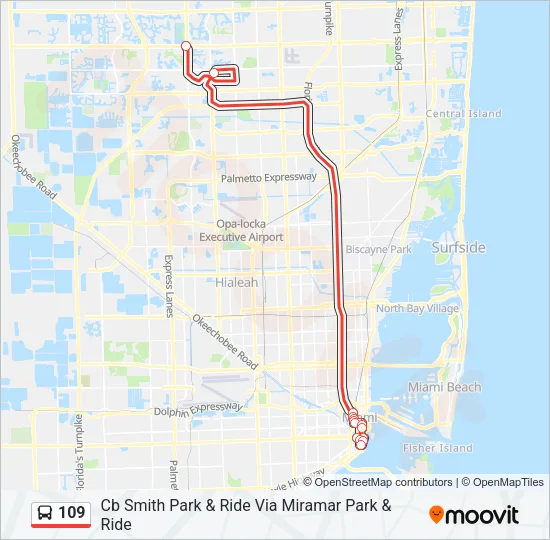 109 Bus Line Map