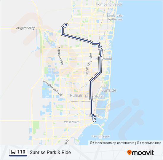 110 bus Line Map