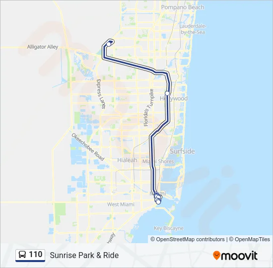 110 Bus Line Map