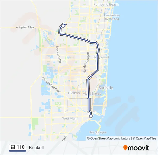110 Bus Line Map