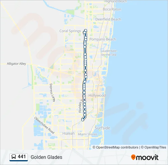441 Bus Line Map