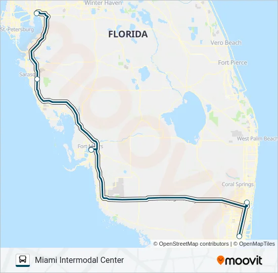 GREYHOUND US0780S Bus Line Map