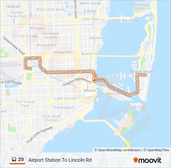 20 Bus Line Map