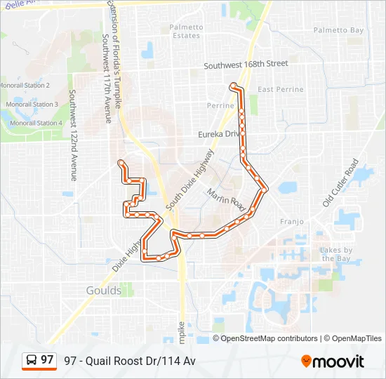 97 Bus Line Map