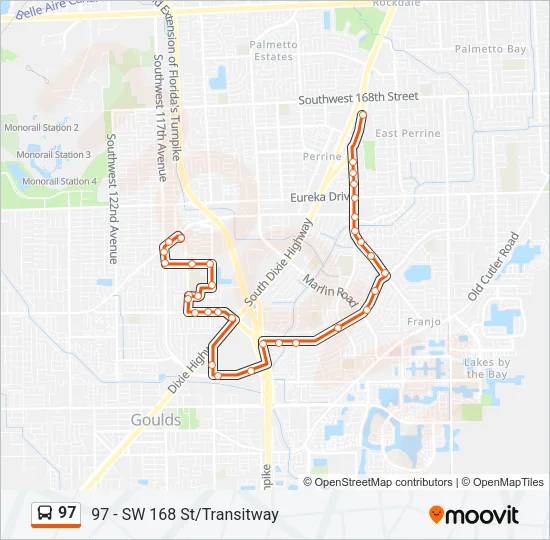 97 Bus Line Map