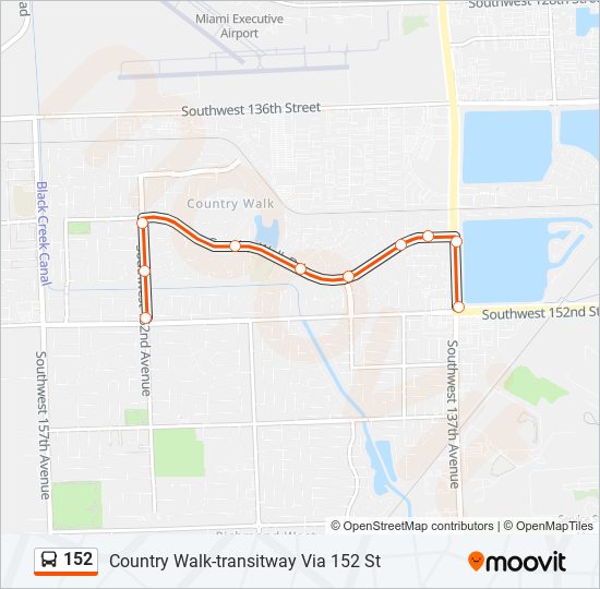 152 bus Line Map